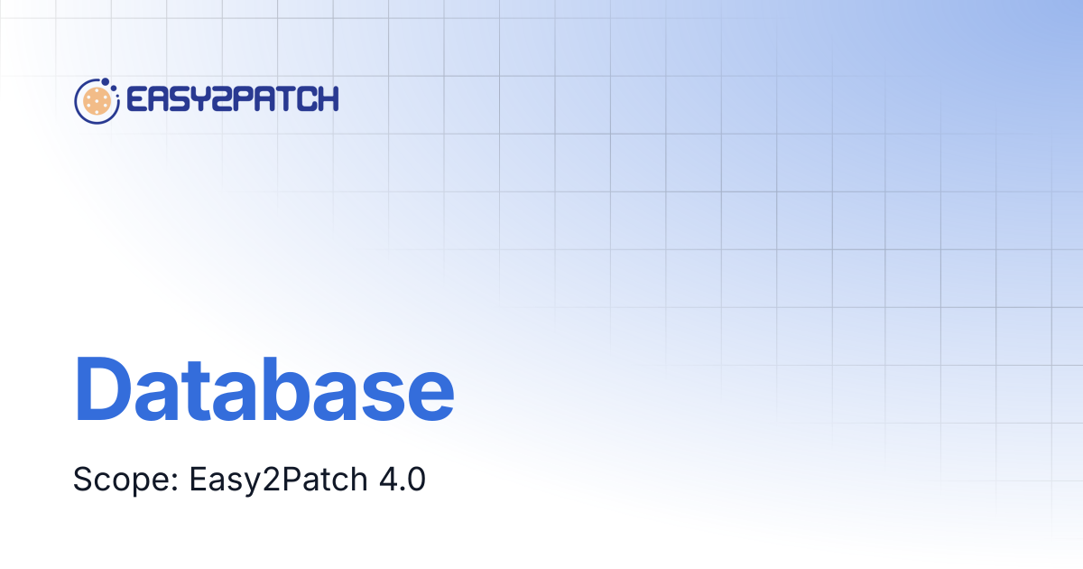 Database | Easy2Patch v4.0